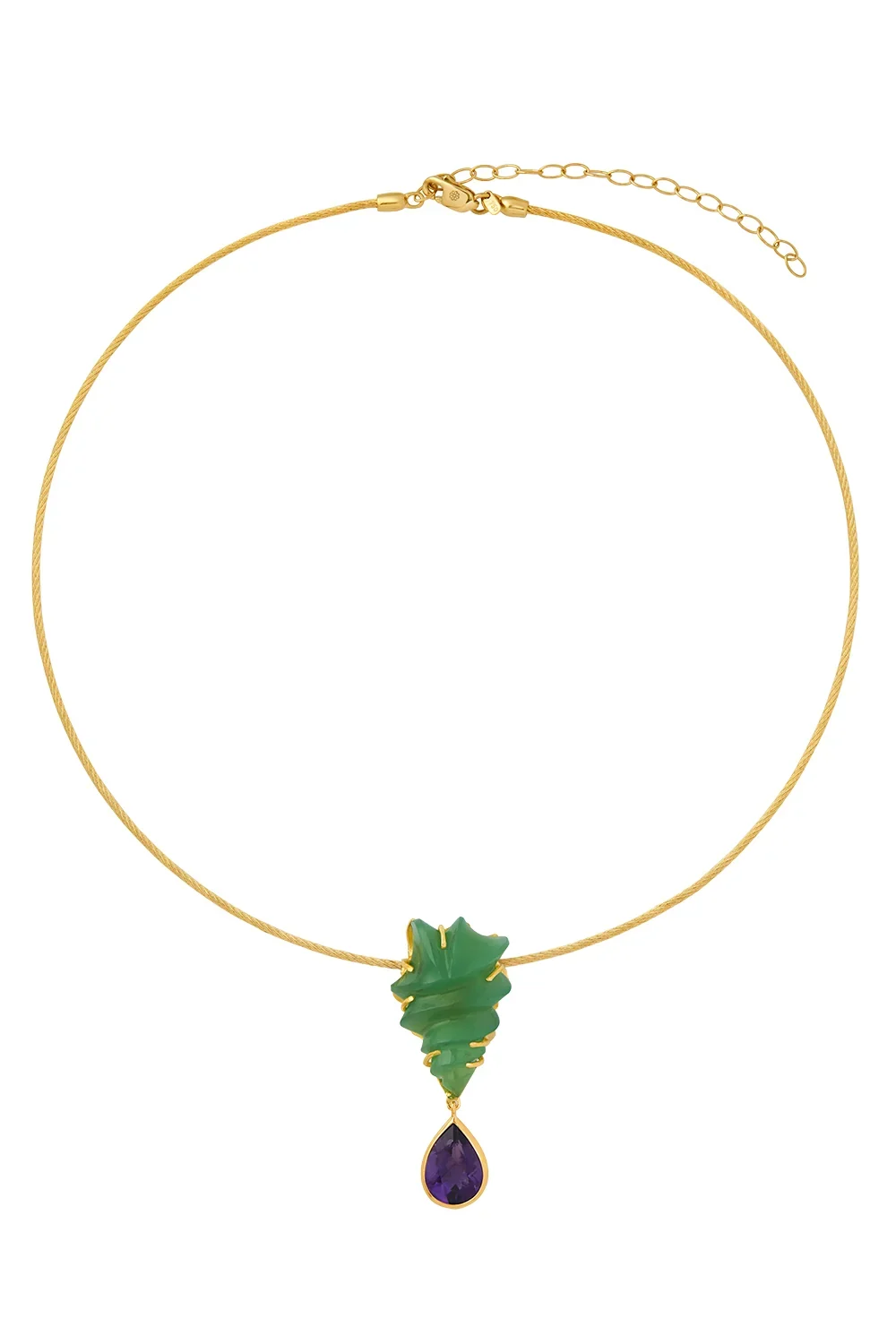 Chrysoprase Sculpture Necklace