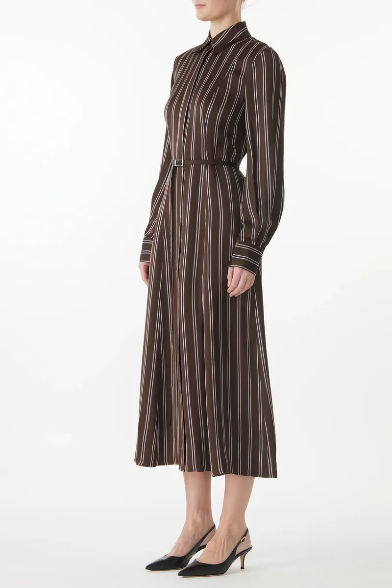 Jason Wu Collection STRIPED LONG SLEEVE MIDI SHIRTDRESS | Thumbnail 3