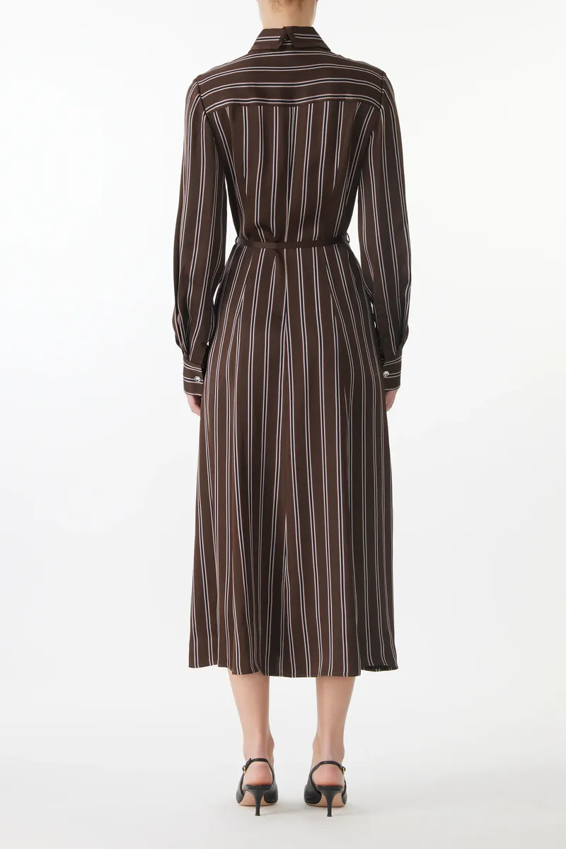 Jason Wu Collection STRIPED LONG SLEEVE MIDI SHIRTDRESS | Thumbnail 4