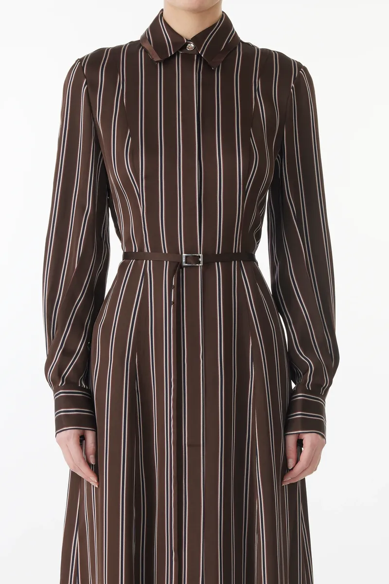 Jason Wu Collection STRIPED LONG SLEEVE MIDI SHIRTDRESS | Thumbnail 5
