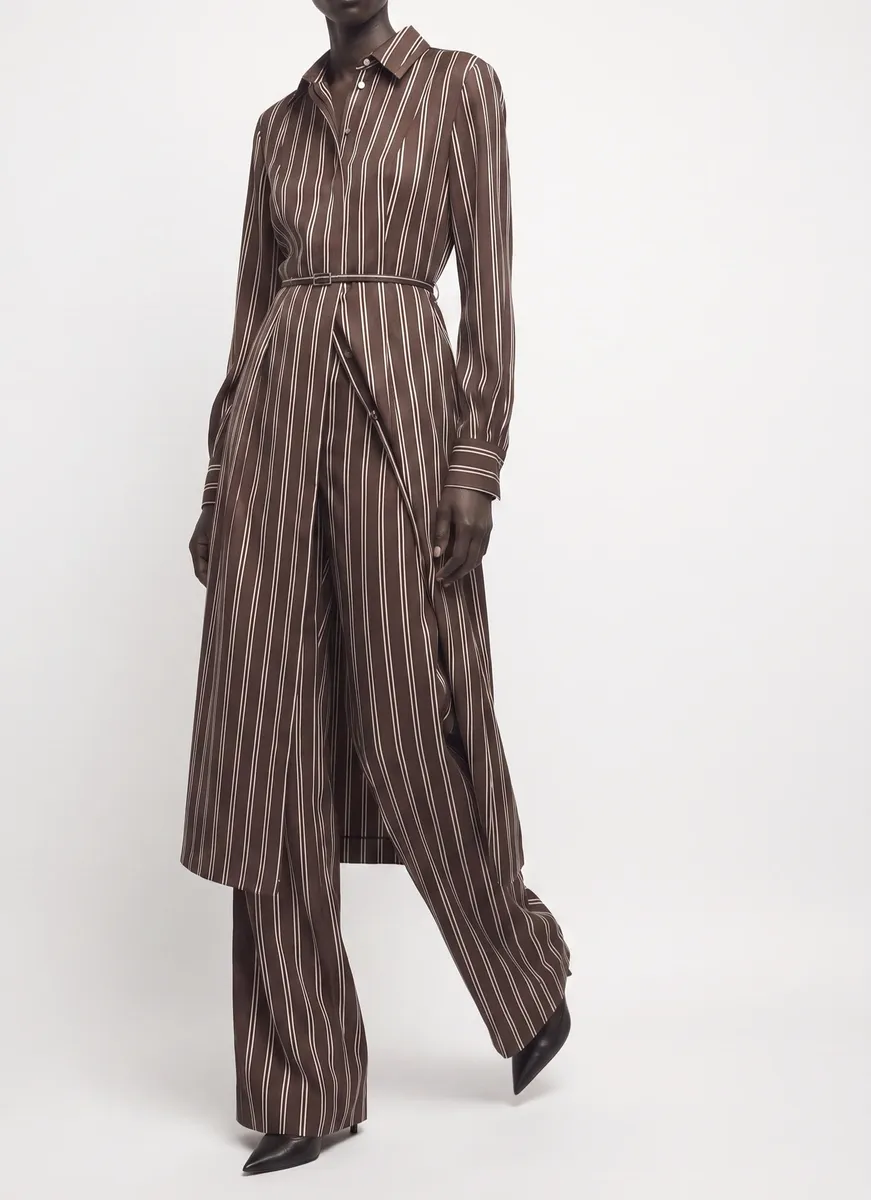 Jason Wu Collection STRIPED LONG SLEEVE MIDI SHIRTDRESS | Thumbnail 6