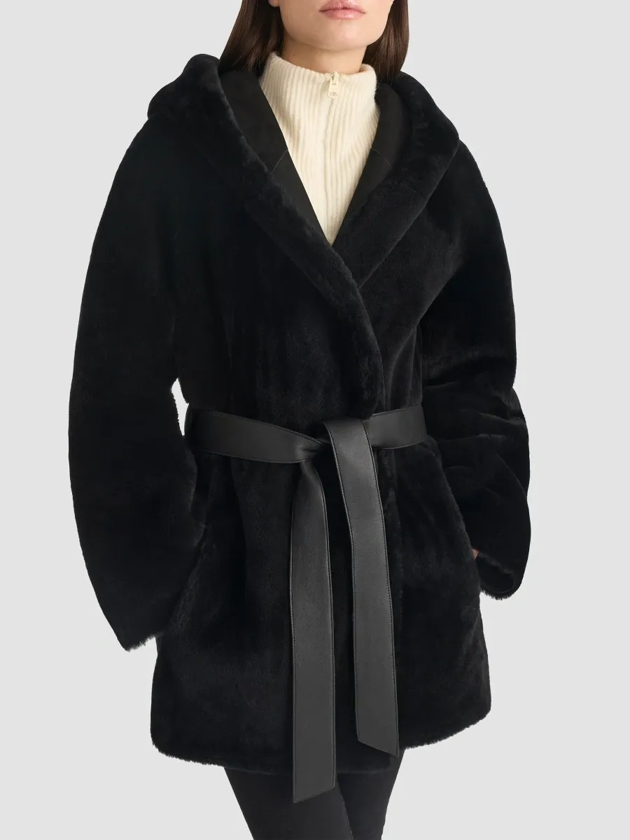 Mackage Women's Valencia Leather & Suede Reversible Wrap Coat | Thumbnail 5 Mackage Women's Valencia Leather & Suede Reversible Wrap Coat | Thumbnail 5