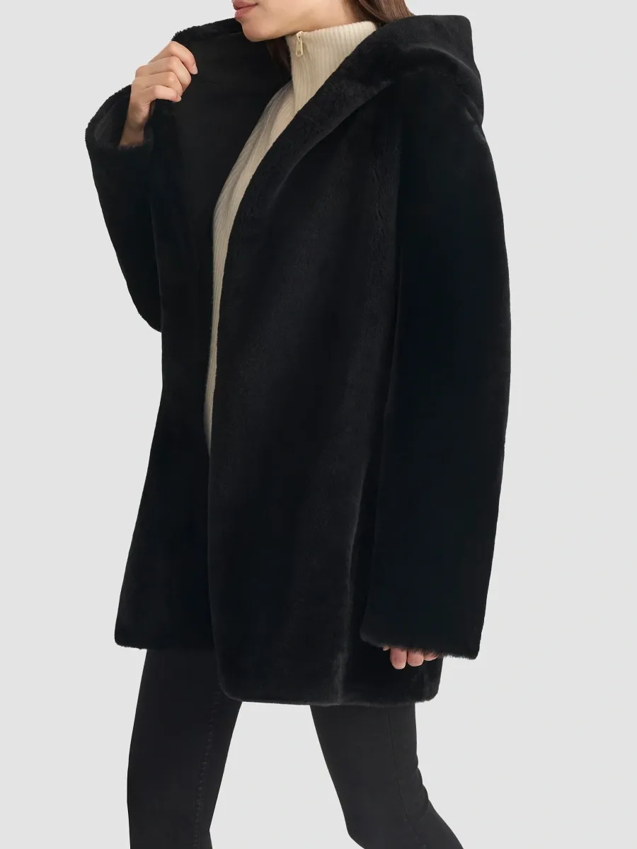 Mackage Women's Valencia Leather & Suede Reversible Wrap Coat | Thumbnail 6 Mackage Women's Valencia Leather & Suede Reversible Wrap Coat | Thumbnail 6
