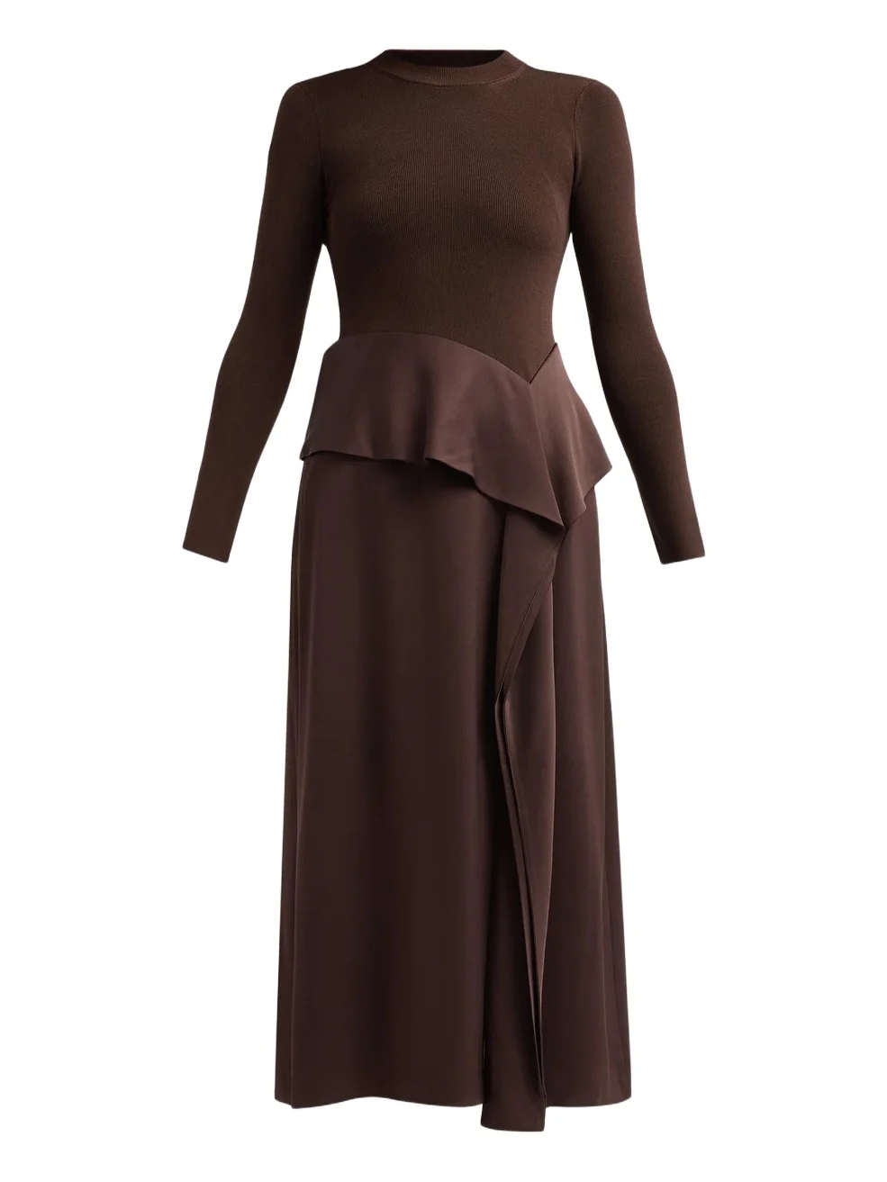 Women's Ornella Satin Peplum Midi Dress Women's Ornella Satin Peplum Midi Dress