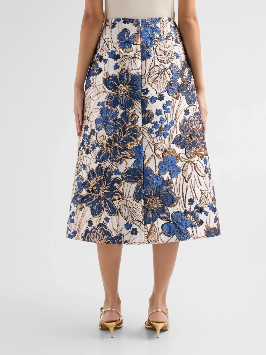 Simkhai Women's Skye Floral Brocade Midi Skirt | Thumbnail 3 Simkhai Women's Skye Floral Brocade Midi Skirt | Thumbnail 3