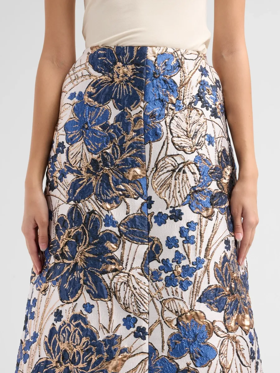Simkhai Women's Skye Floral Brocade Midi Skirt | Thumbnail 5 Simkhai Women's Skye Floral Brocade Midi Skirt | Thumbnail 5