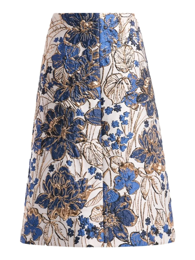 Women's Skye Floral Brocade Midi Skirt Women's Skye Floral Brocade Midi Skirt