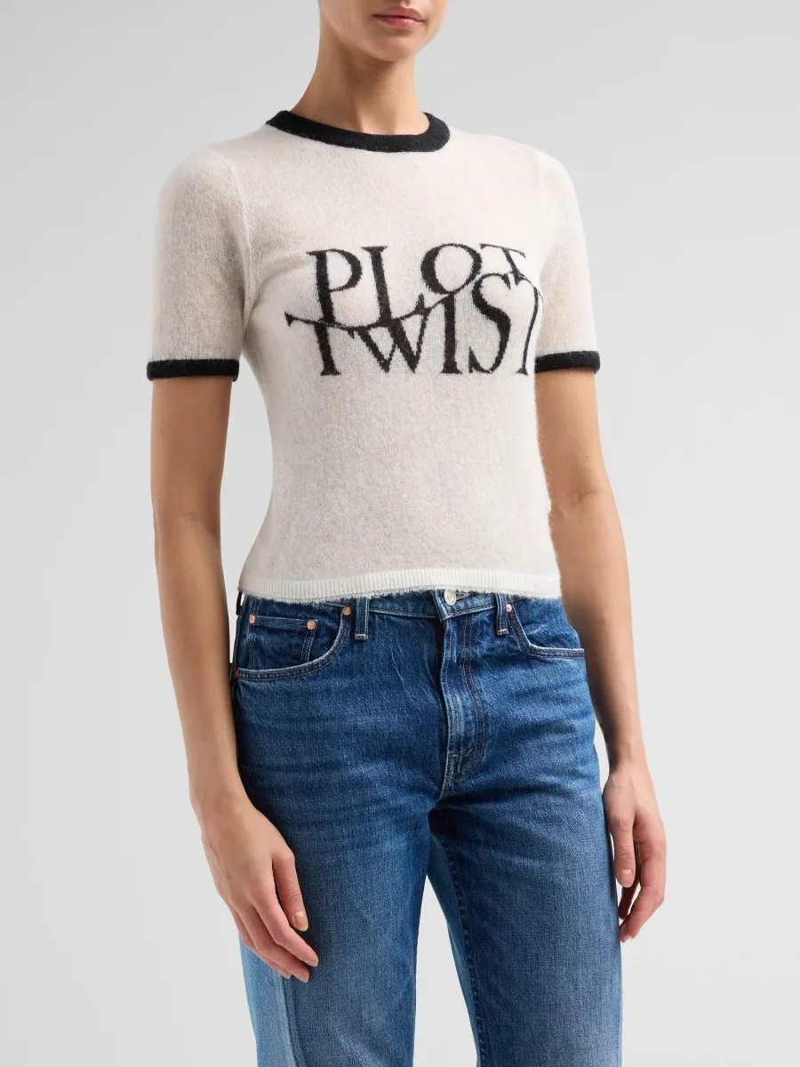RE/DONE Women's Morrison Knit Ringer T-Shirt | Thumbnail 4