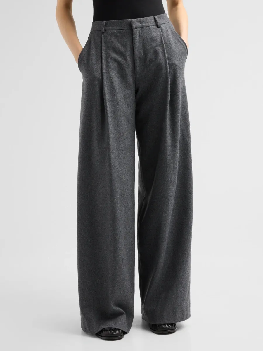 Vince Women's Camille Wool-Blend High-Rise Wide-Leg Trousers | Thumbnail 4