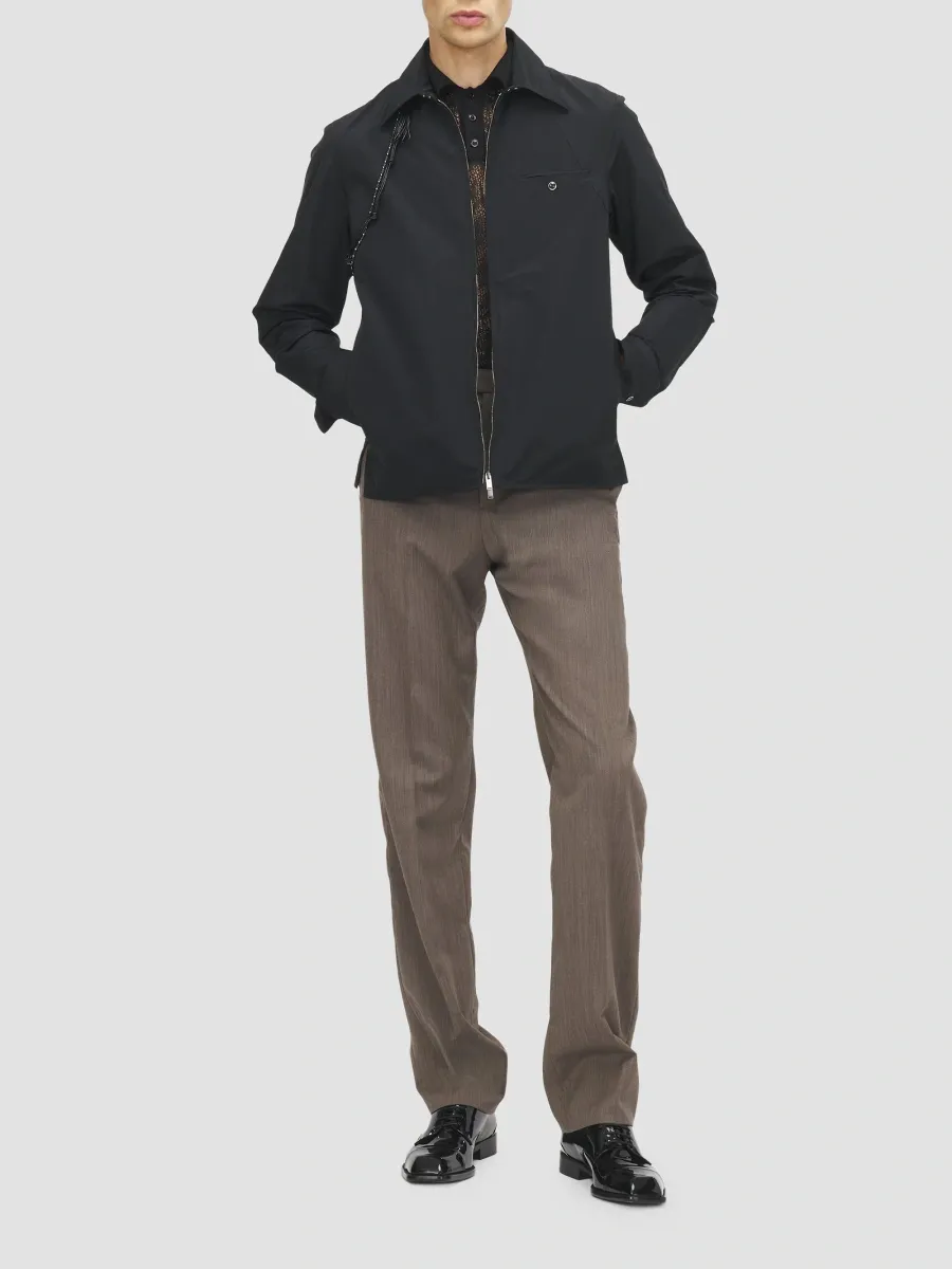 Alexander McQueen Men's Braided Cotton-Blend Zip-Up Jacket | Thumbnail 2
