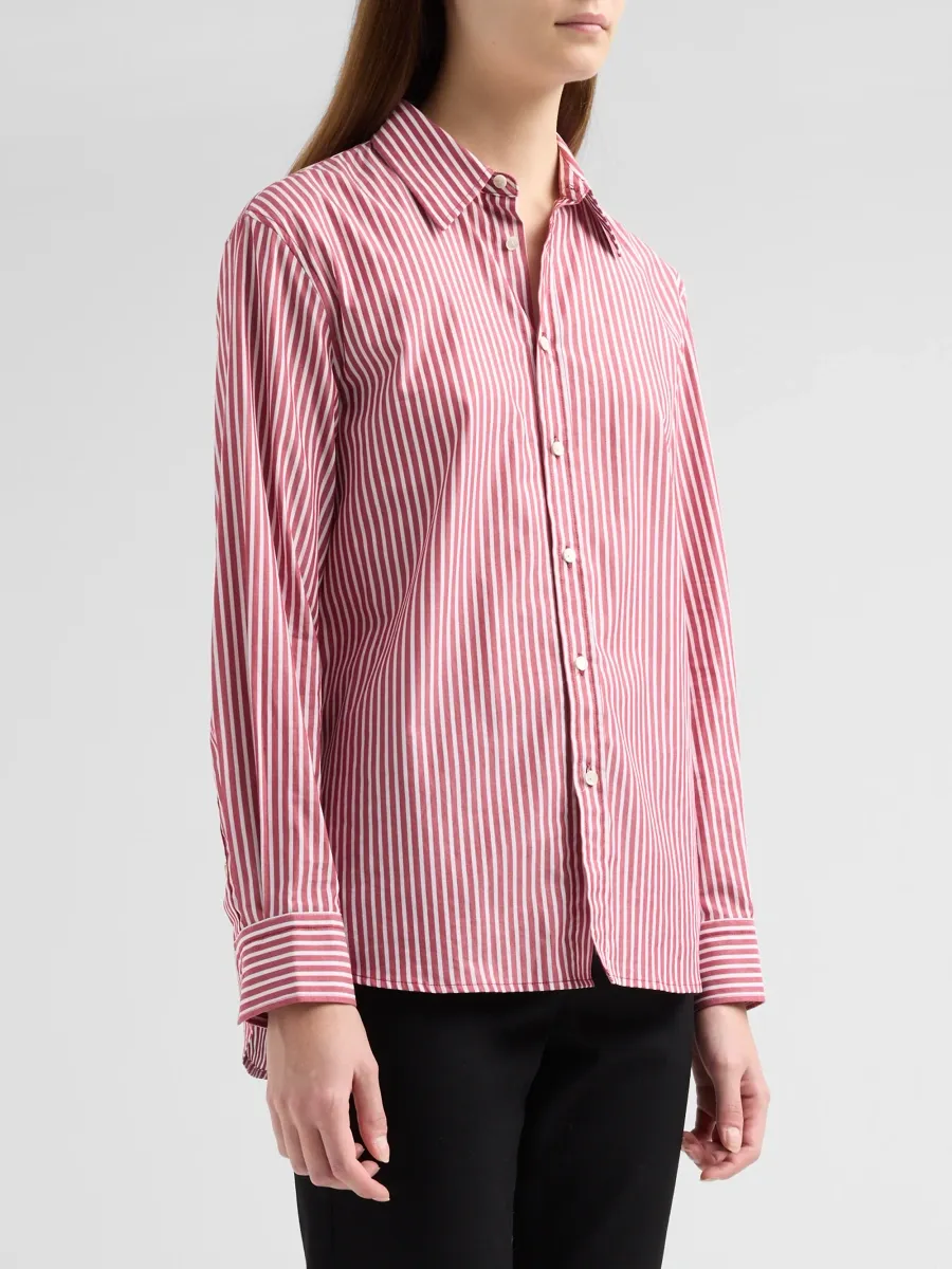 Nili Lotan Women's Raphael Striped Cotton Shirt | Thumbnail 4