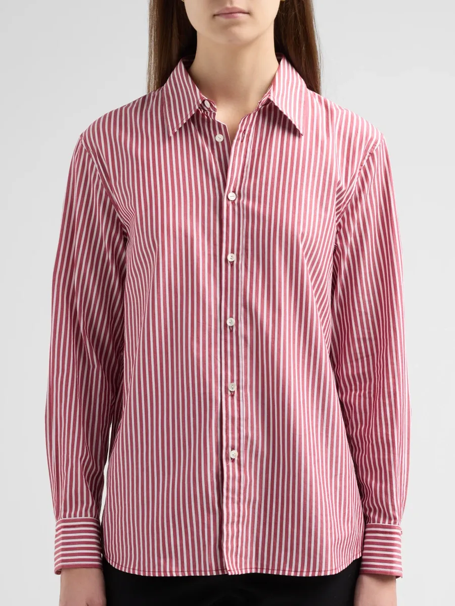 Nili Lotan Women's Raphael Striped Cotton Shirt | Thumbnail 5