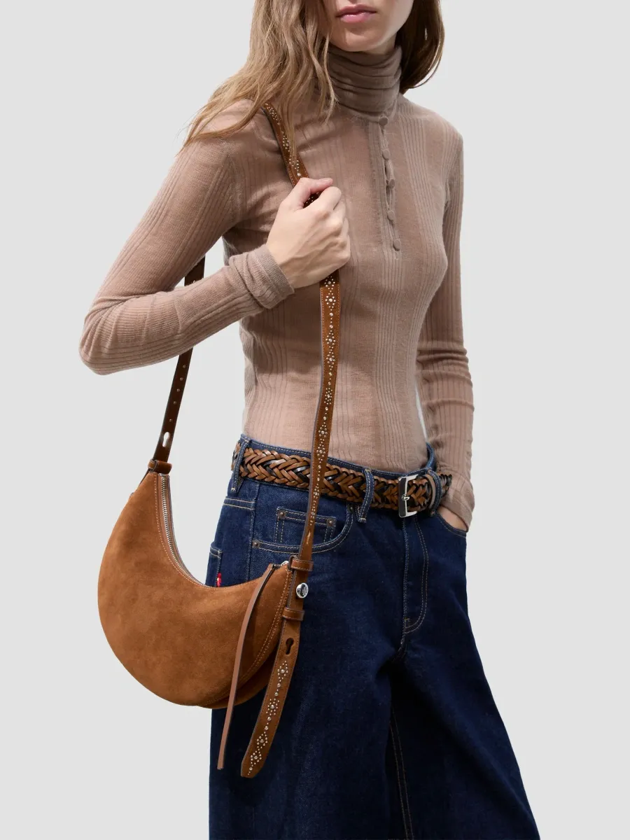 Tory Burch Women's Romy Studded Suede Shoulder Bag | Thumbnail 3 Tory Burch Women's Romy Studded Suede Shoulder Bag | Thumbnail 3