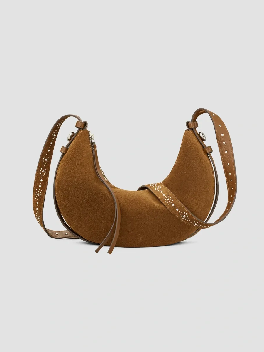 Tory Burch Women's Romy Studded Suede Shoulder Bag | Thumbnail 5 Tory Burch Women's Romy Studded Suede Shoulder Bag | Thumbnail 5