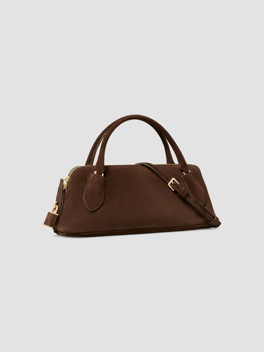 Tory Burch Women's Lock Suede Top Handle Bag | Thumbnail 2 Tory Burch Women's Lock Suede Top Handle Bag | Thumbnail 2
