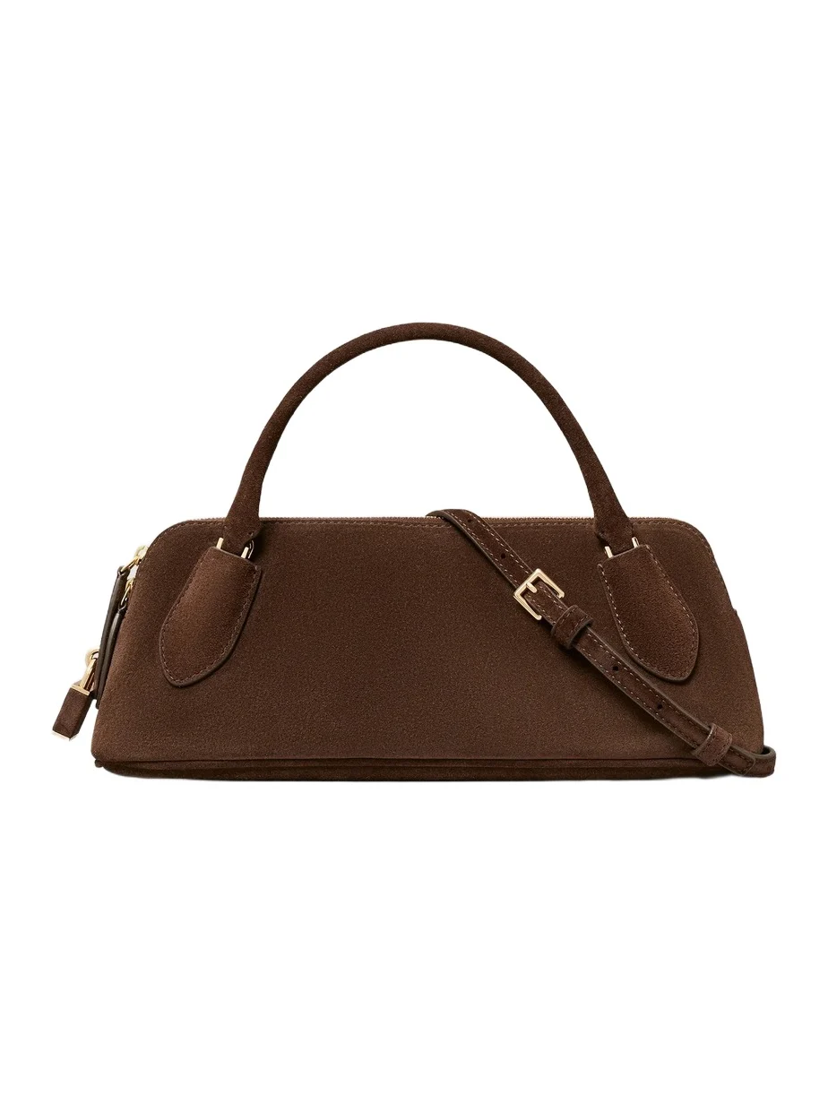 Women's Lock Suede Top Handle Bag Women's Lock Suede Top Handle Bag