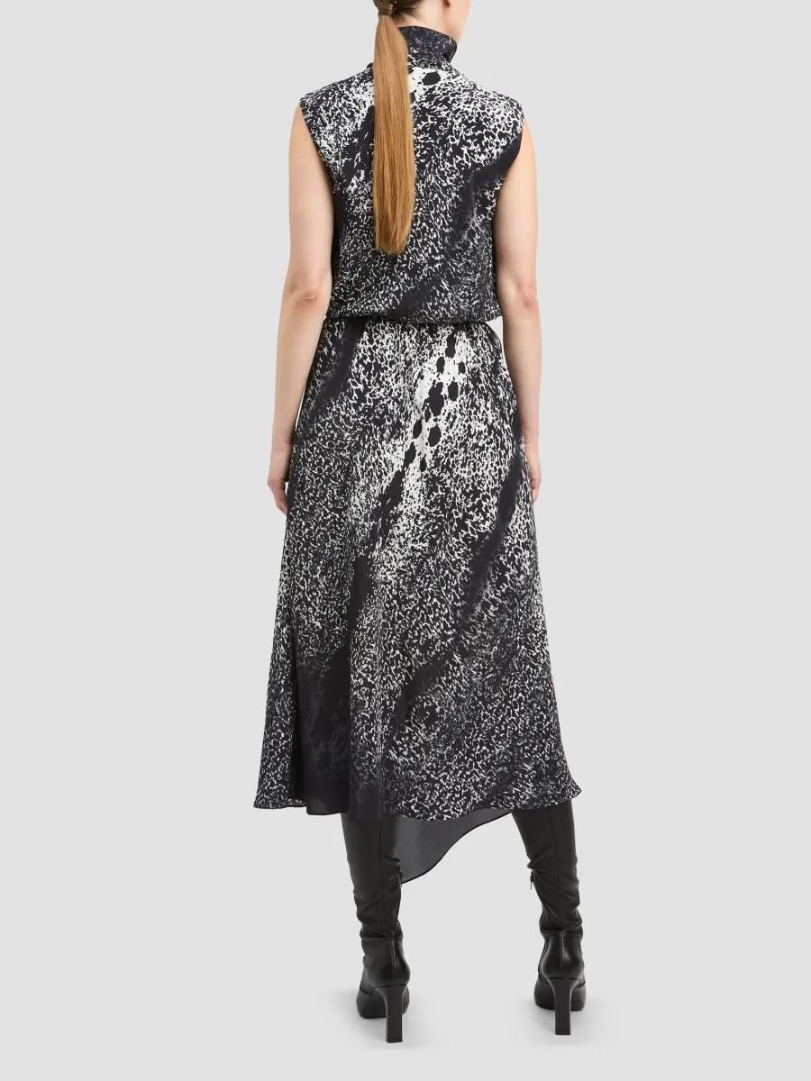 Derek Lam Women's Abstract Cowhide-Print Midi Dress | Thumbnail 4
