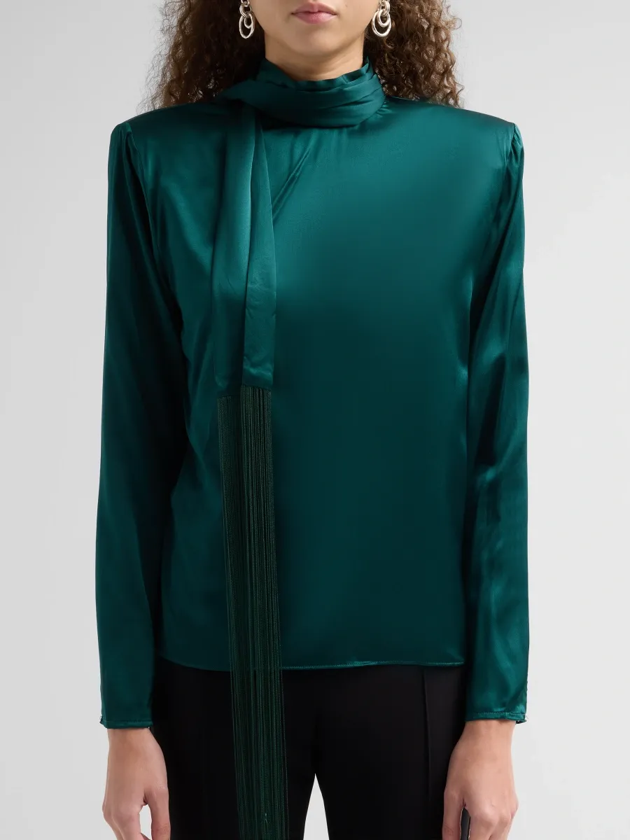 Staud Women's Suni Stretch-Silk Scarf Top | Thumbnail 5 Staud Women's Suni Stretch-Silk Scarf Top | Thumbnail 5