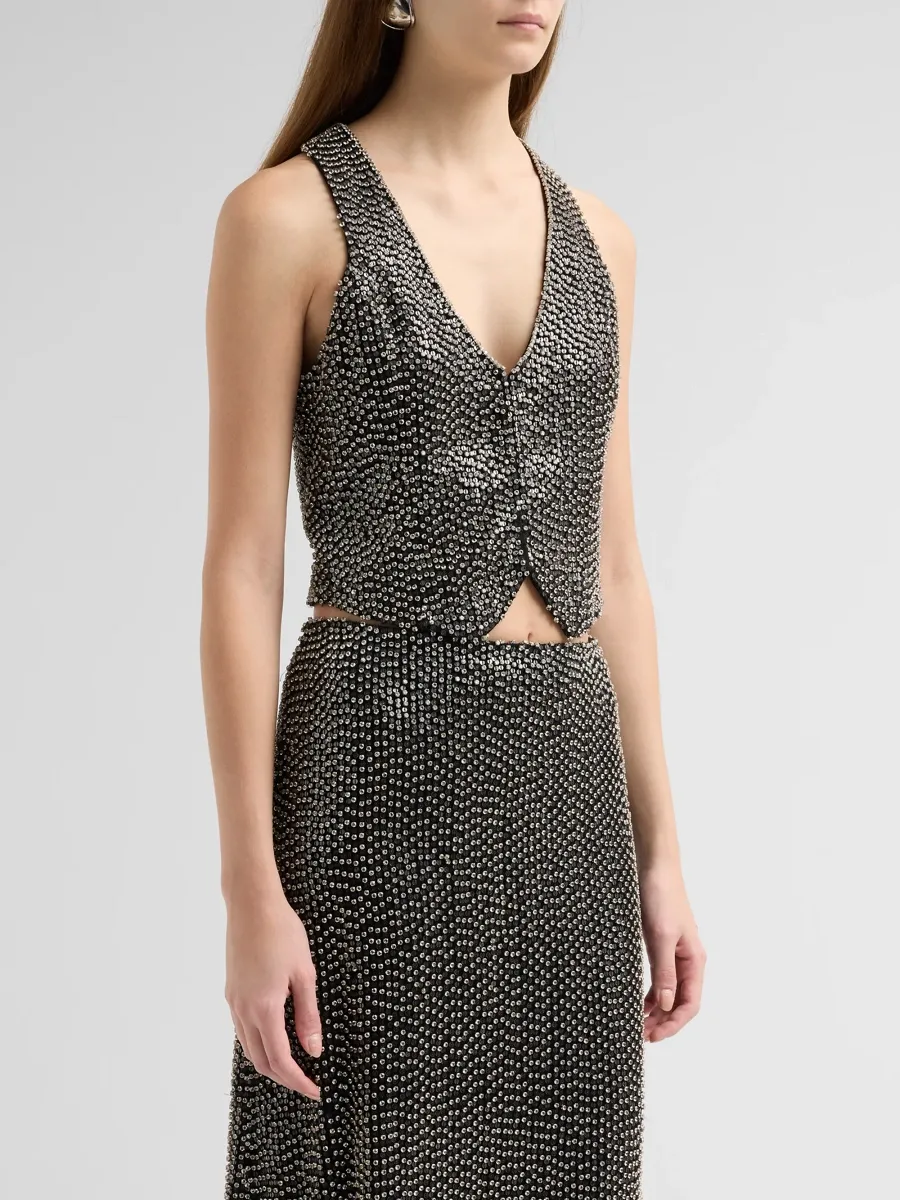 L'Agence Women's Nixe Embellished Vest | Thumbnail 4 L'Agence Women's Nixe Embellished Vest | Thumbnail 4