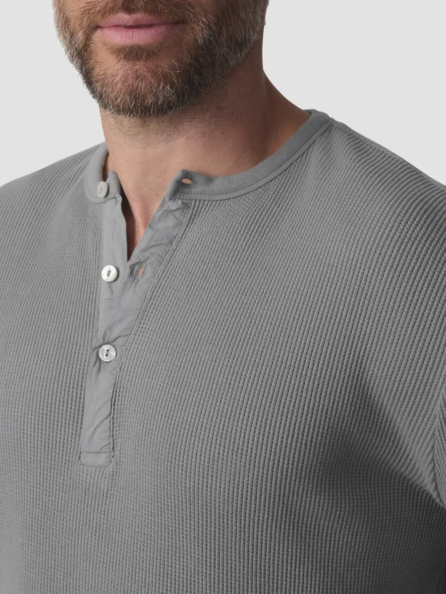 Joe's Jeans Men's Waffle-Knit Cotton Henley | Thumbnail 5 Joe's Jeans Men's Waffle-Knit Cotton Henley | Thumbnail 5