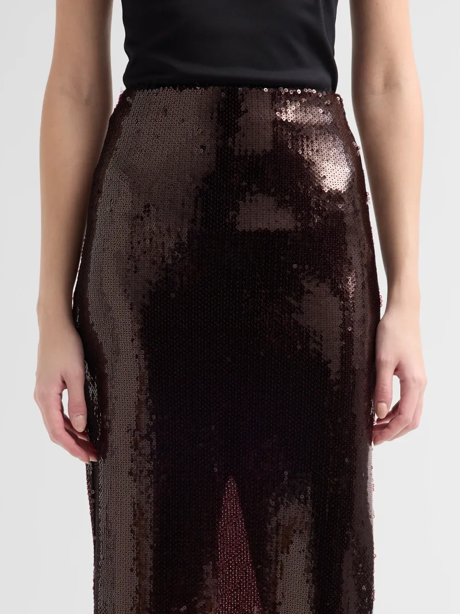 L'Agence Women's Makena Sequined Pencil Midi Skirt | Thumbnail 5