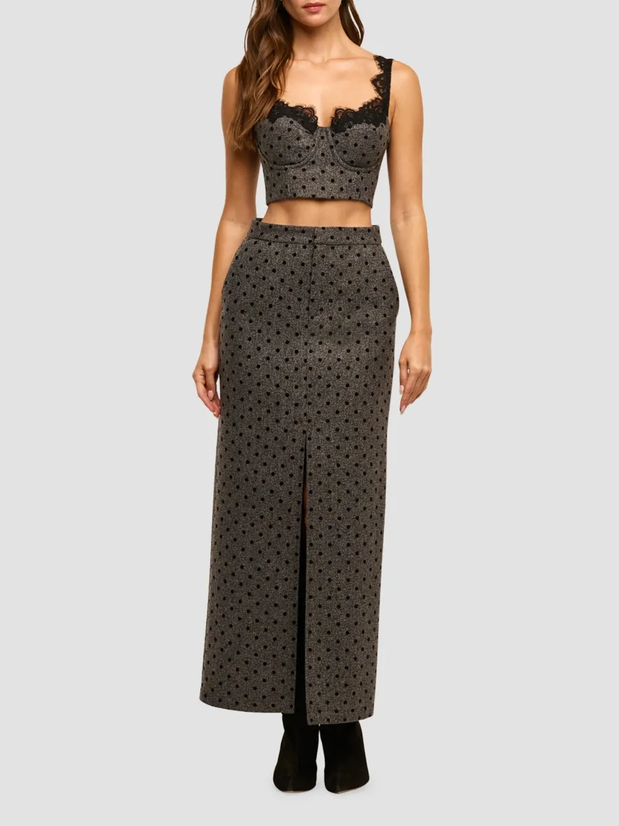 L'Agence Women's Maceline Polka Dot Maxi Skirt | Thumbnail 2 L'Agence Women's Maceline Polka Dot Maxi Skirt | Thumbnail 2
