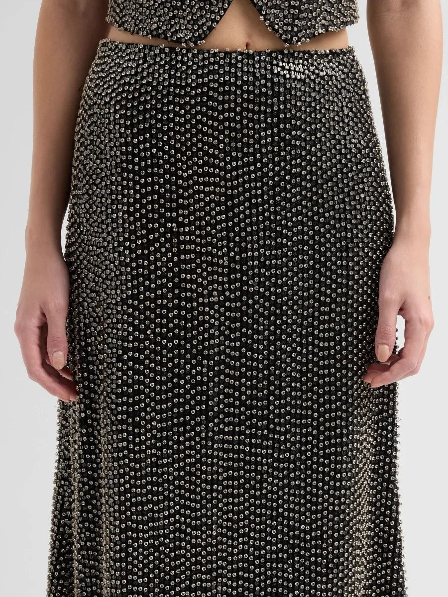 L'Agence Women's Zeta Studded Maxi Skirt | Thumbnail 5