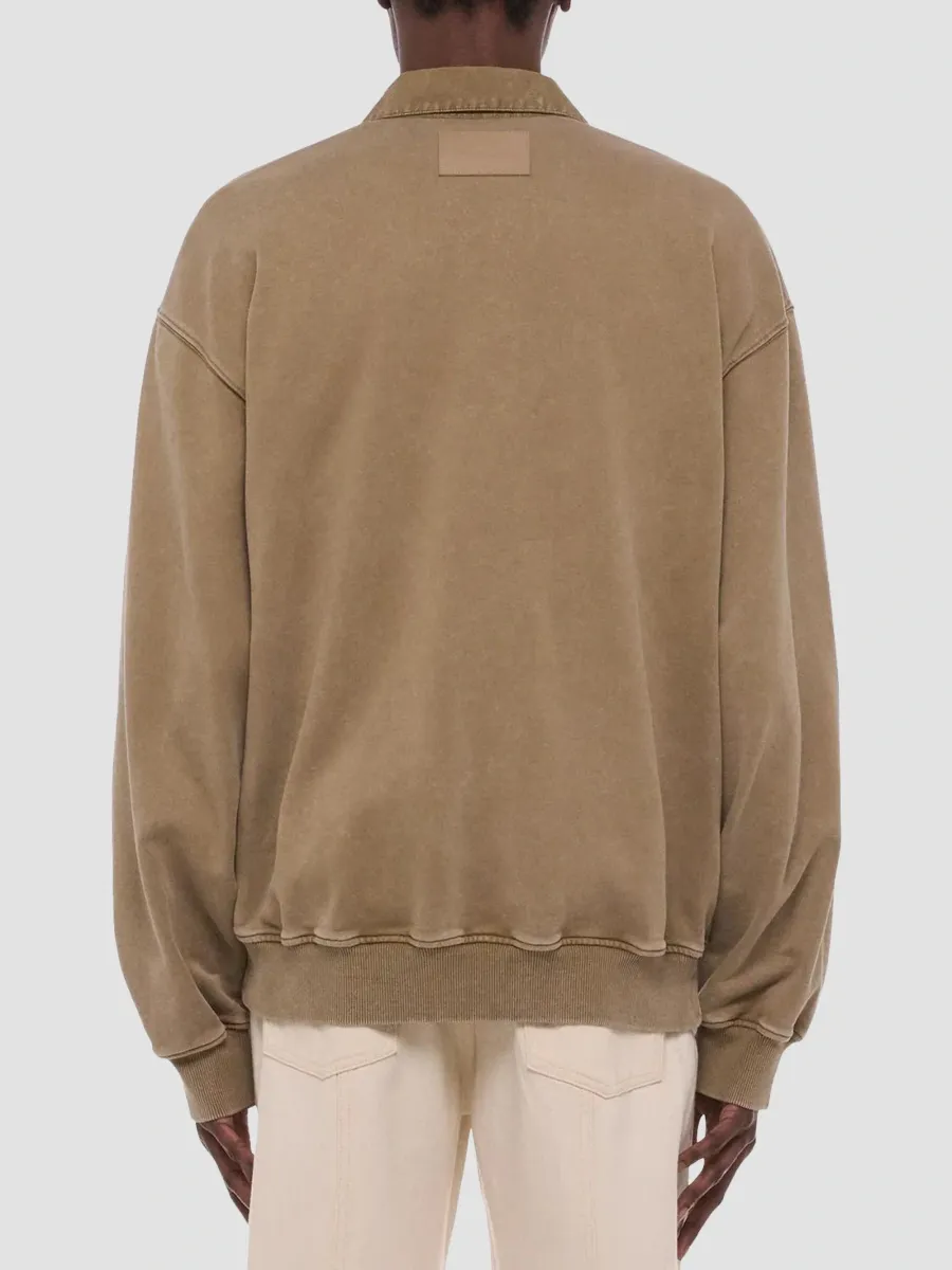 Helmut Lang Men's Terry Polo Sweatshirt | Thumbnail 3