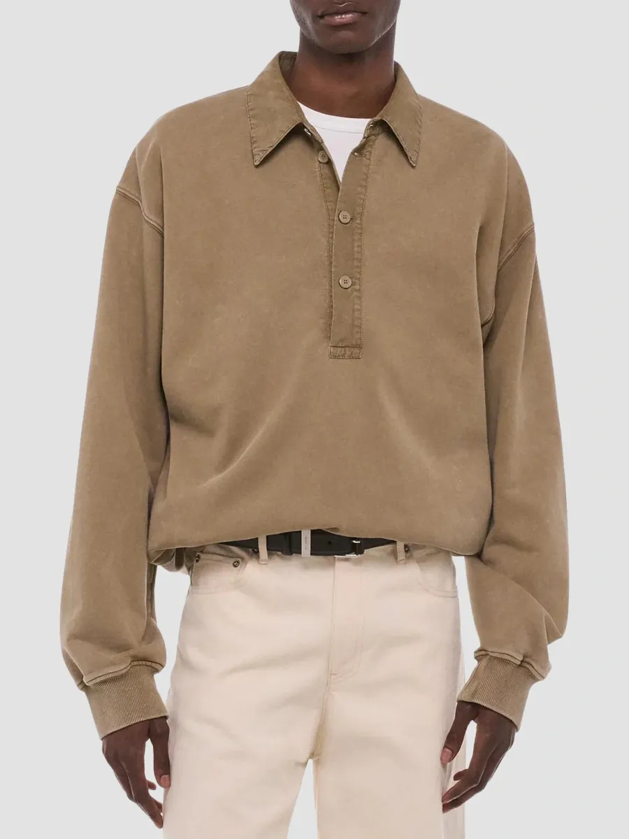 Helmut Lang Men's Terry Polo Sweatshirt | Thumbnail 4
