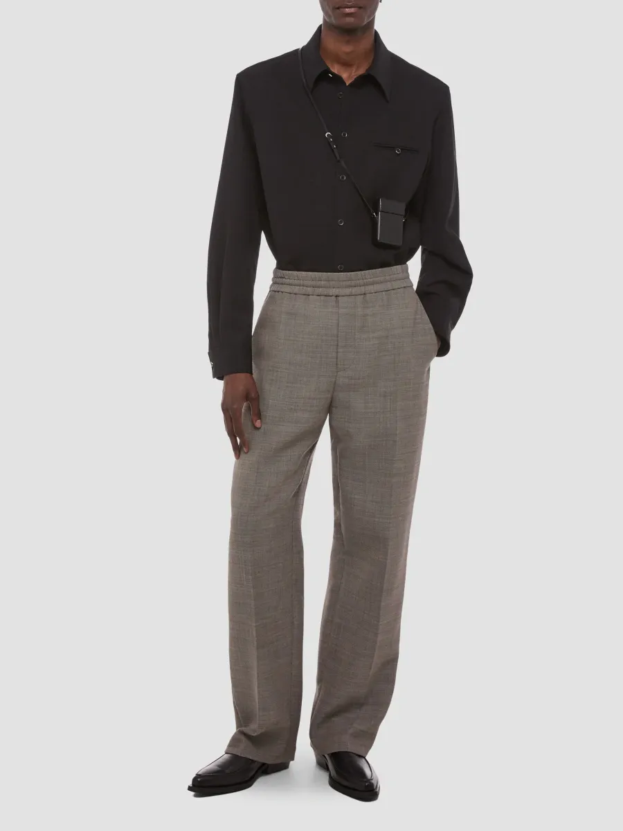 Helmut Lang Men's Pull-On Melange Trousers | Thumbnail 2 Helmut Lang Men's Pull-On Melange Trousers | Thumbnail 2