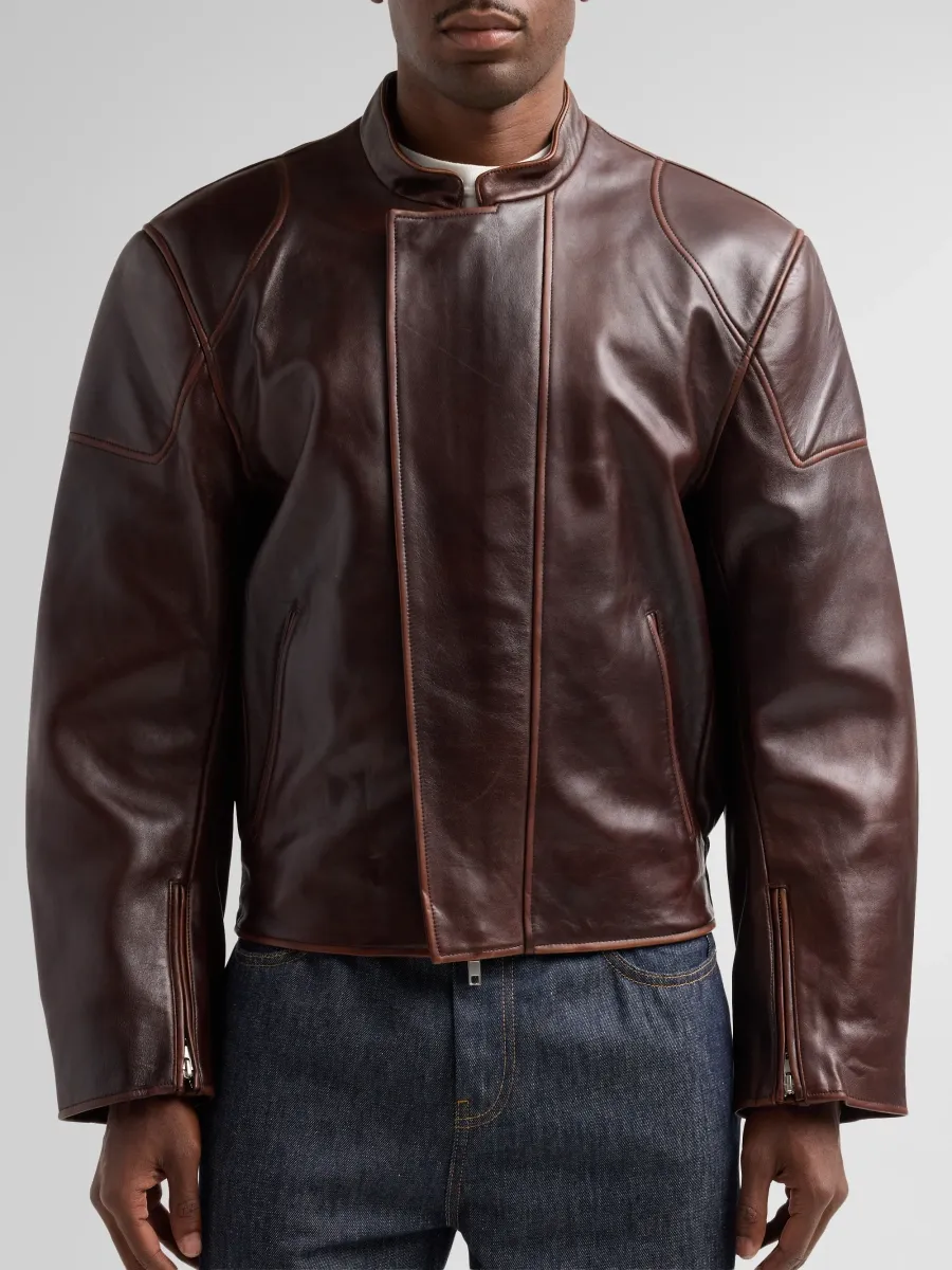 Helmut Lang Men's Leather Moto Jacket | Thumbnail 5 Helmut Lang Men's Leather Moto Jacket | Thumbnail 5