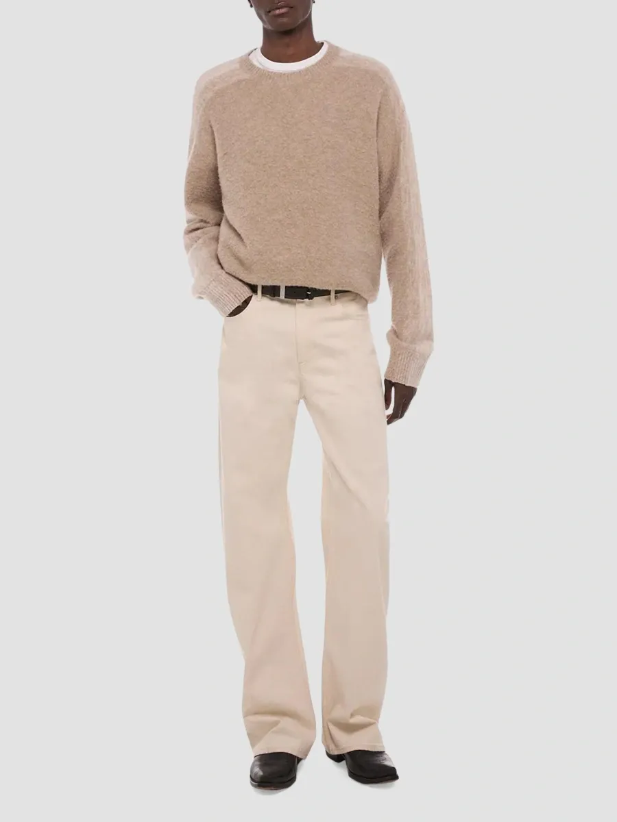 Helmut Lang Men's Brush Stripe Wool Crewneck Sweater | Thumbnail 2 Helmut Lang Men's Brush Stripe Wool Crewneck Sweater | Thumbnail 2