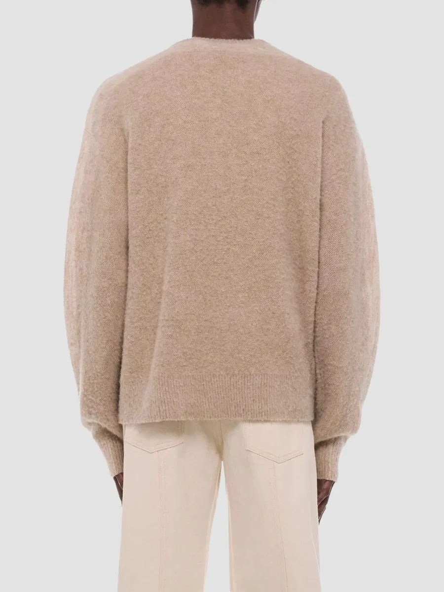 Helmut Lang Men's Brush Stripe Wool Crewneck Sweater | Thumbnail 3 Helmut Lang Men's Brush Stripe Wool Crewneck Sweater | Thumbnail 3