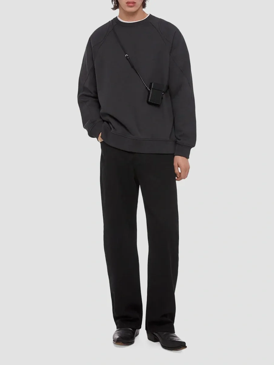 Helmut Lang Men's Patch Moto Crewneck Sweatshirt | Thumbnail 2
