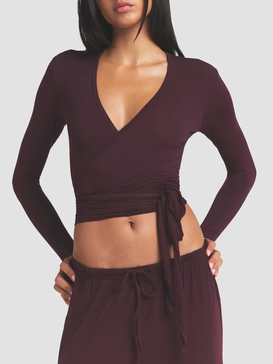 Skims Women's Jersey Wrap Top | Thumbnail 4