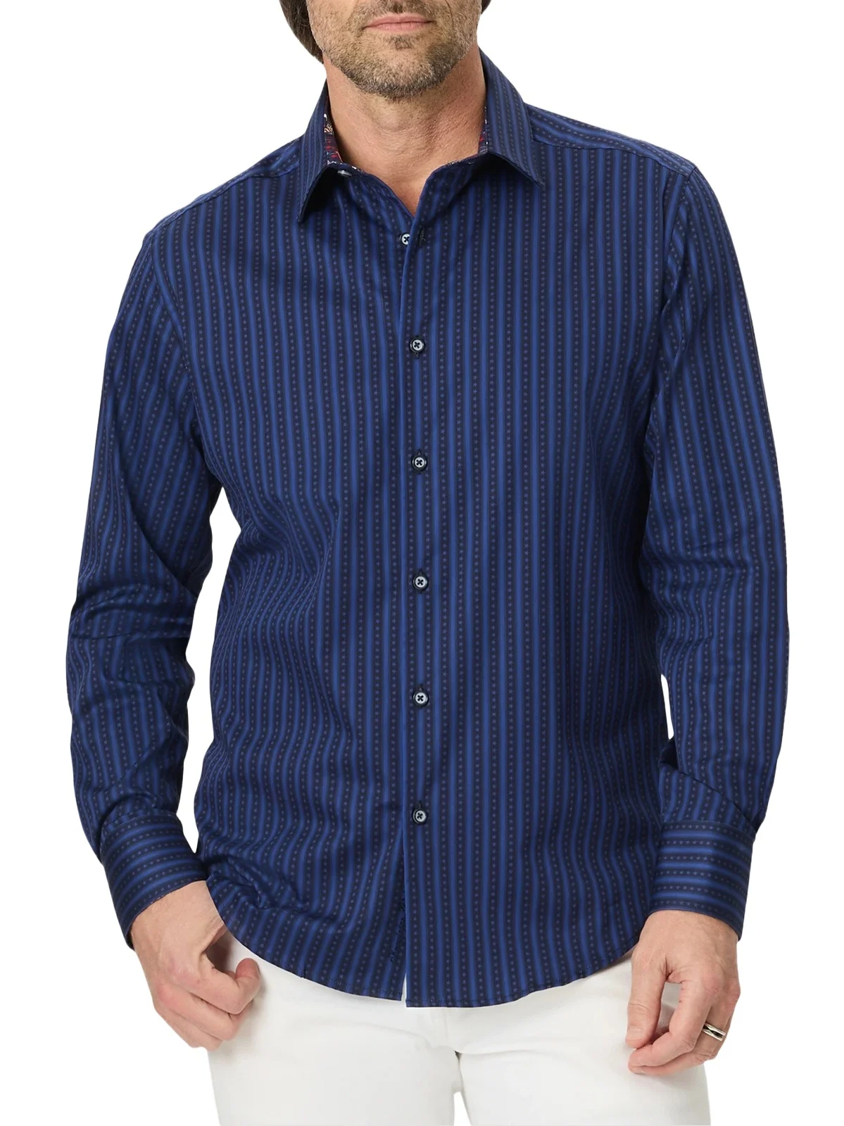 Robert Graham Men's Quiet Glory Stretch-Cotton Shirt