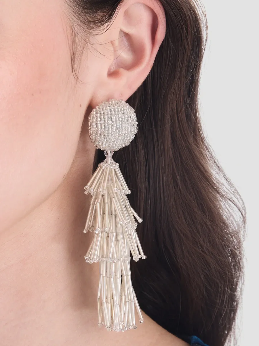 Oscar de la Renta Women's 24K Gold-Plated & Glass Crystal Fringed Drop Earrings | Thumbnail 2 Oscar de la Renta Women's 24K Gold-Plated & Glass Crystal Fringed Drop Earrings | Thumbnail 2