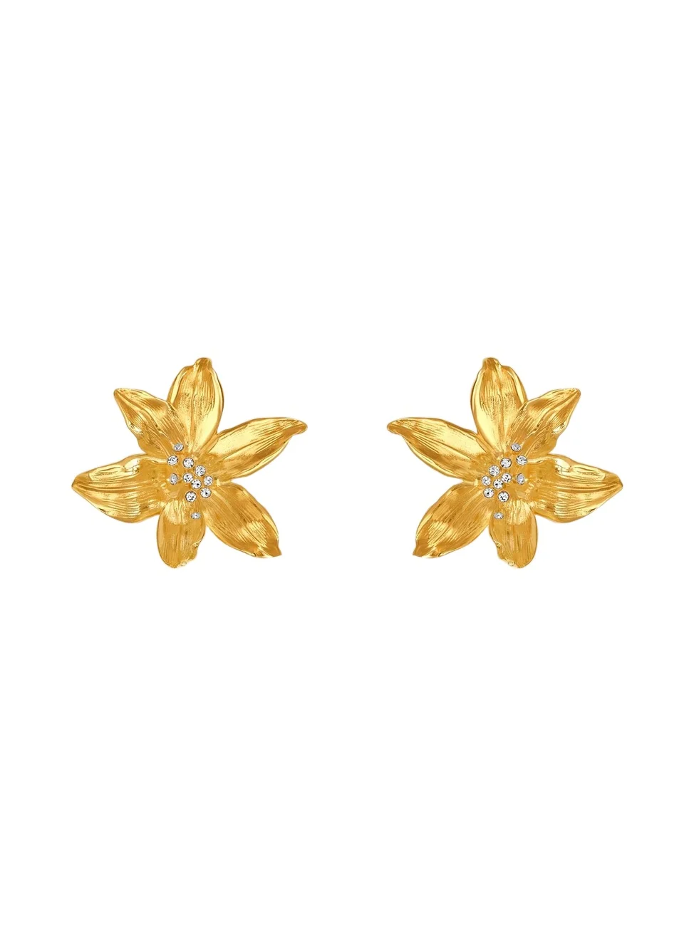Women's 24K Gold-Plated & Glass Crystal Clip-On Earrings Women's 24K Gold-Plated & Glass Crystal Clip-On Earrings