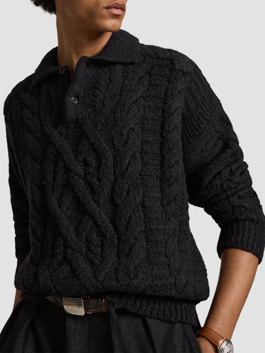 Polo Ralph Lauren Men's Wool-Alpaca Polo Sweater | Thumbnail 5 Polo Ralph Lauren Men's Wool-Alpaca Polo Sweater | Thumbnail 5