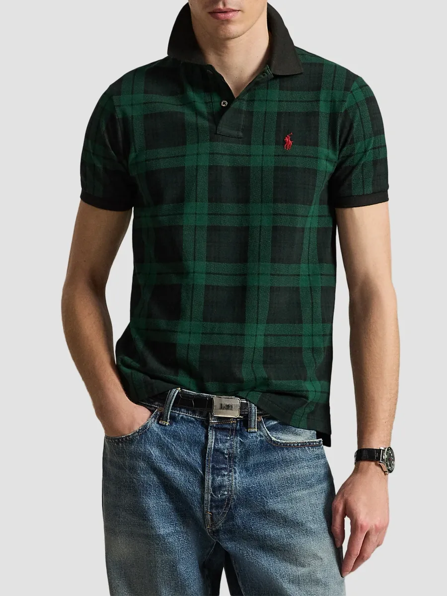 Polo Ralph Lauren Men's Plaid Cotton Mesh Polo Shirt | Thumbnail 4 Polo Ralph Lauren Men's Plaid Cotton Mesh Polo Shirt | Thumbnail 4