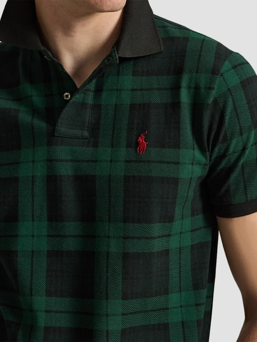 Polo Ralph Lauren Men's Plaid Cotton Mesh Polo Shirt | Thumbnail 5 Polo Ralph Lauren Men's Plaid Cotton Mesh Polo Shirt | Thumbnail 5