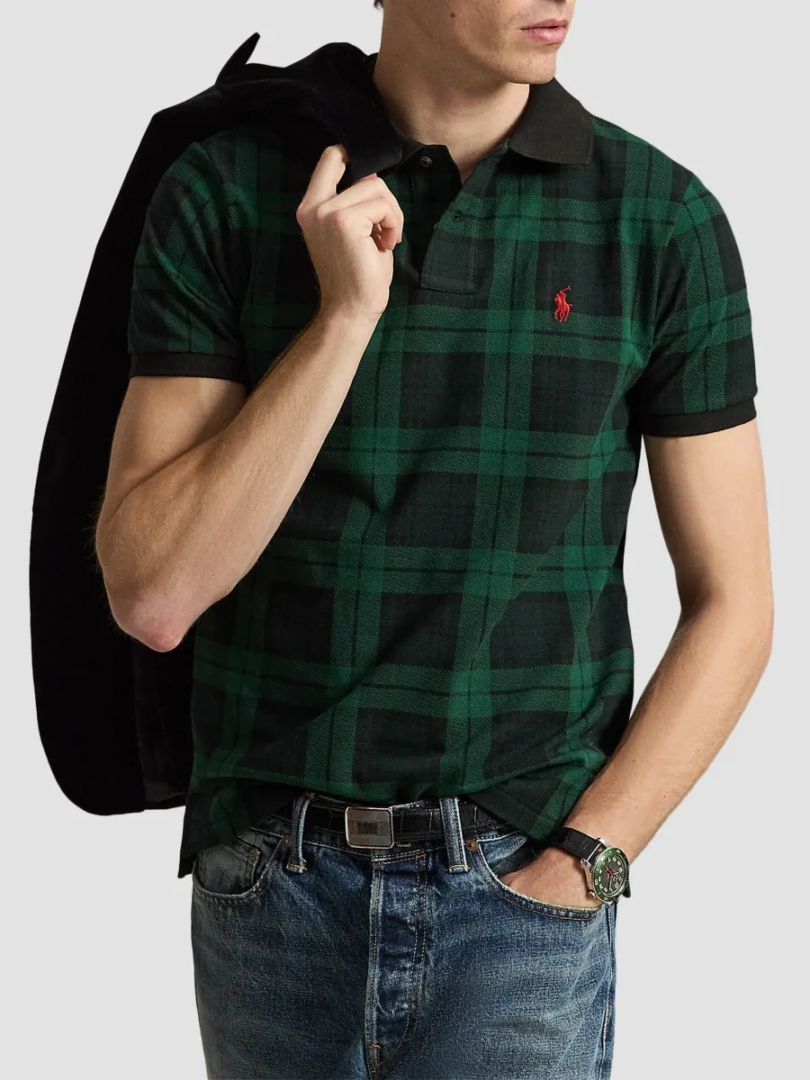 Polo Ralph Lauren Men's Plaid Cotton Mesh Polo Shirt | Thumbnail 6 Polo Ralph Lauren Men's Plaid Cotton Mesh Polo Shirt | Thumbnail 6
