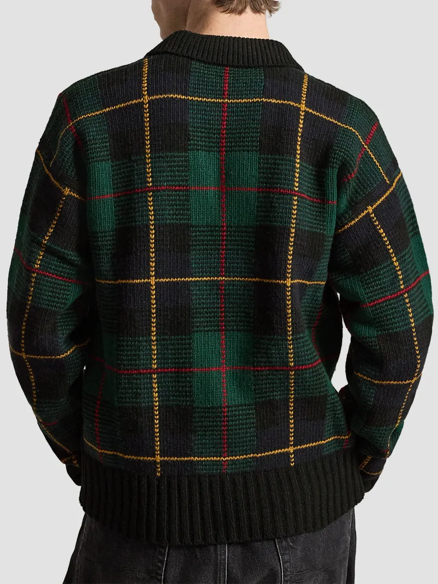 Polo Ralph Lauren Men's Wool Plaid Polo Sweater | Thumbnail 3 Polo Ralph Lauren Men's Wool Plaid Polo Sweater | Thumbnail 3