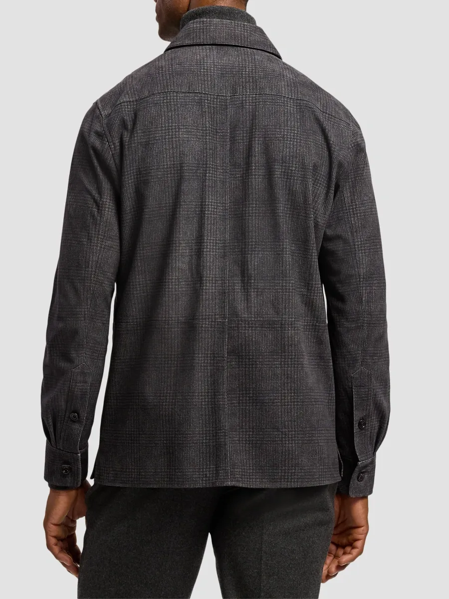 Ralph Lauren Purple Label Men's Glen Plaid Suede Jacket | Thumbnail 3