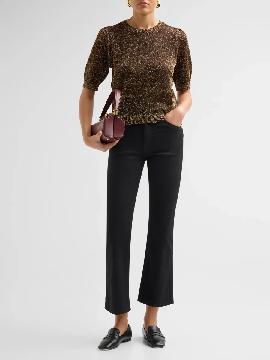 Frame Women's The Lurex Gathered Sweater | Thumbnail 2 Frame Women's The Lurex Gathered Sweater | Thumbnail 2
