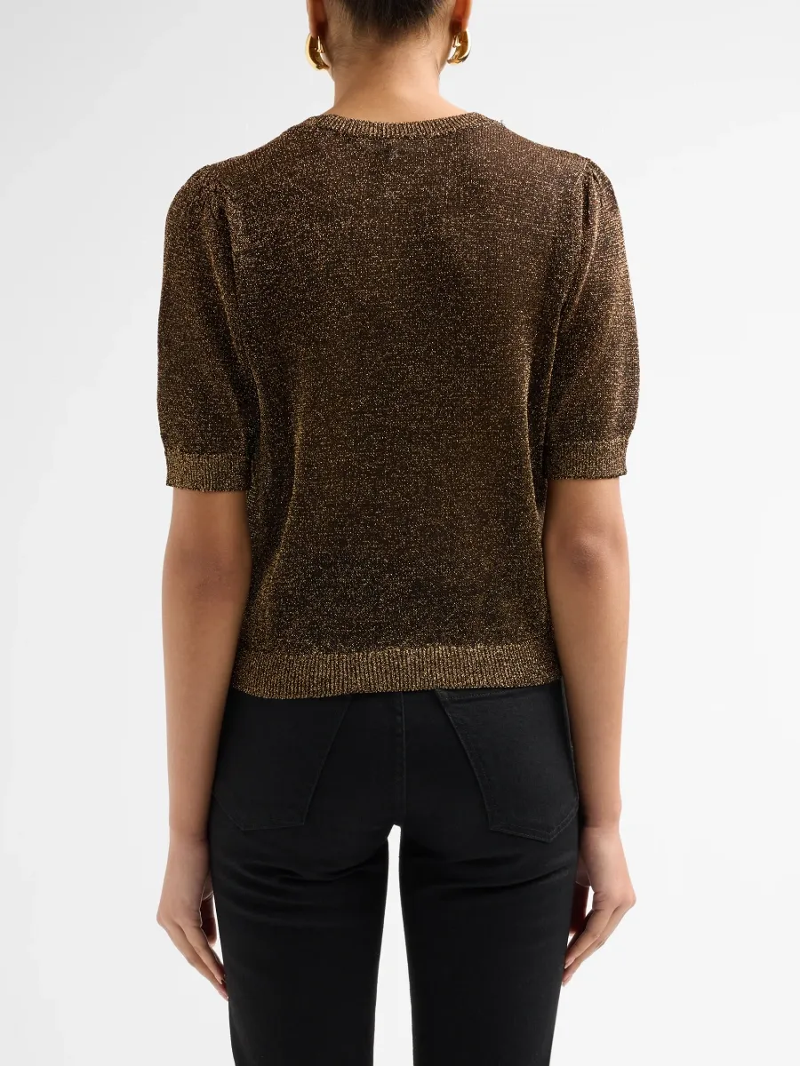 Frame Women's The Lurex Gathered Sweater | Thumbnail 3 Frame Women's The Lurex Gathered Sweater | Thumbnail 3