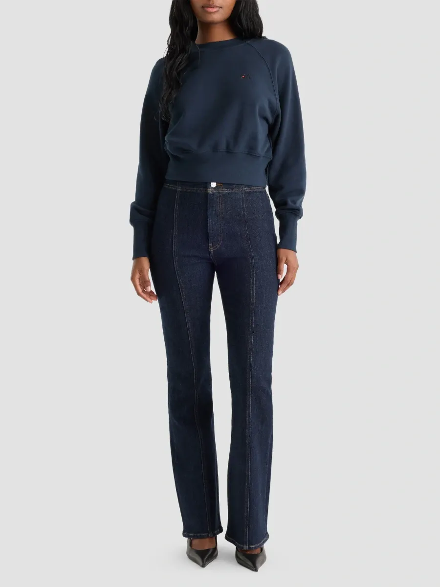 GOOD AMERICAN Women's Good Classic Denim High-Rise Bootcut Jeans | Thumbnail 2