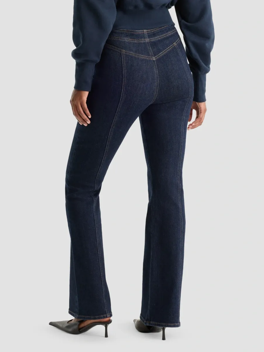 GOOD AMERICAN Women's Good Classic Denim High-Rise Bootcut Jeans | Thumbnail 3