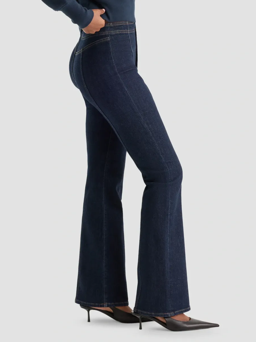 GOOD AMERICAN Women's Good Classic Denim High-Rise Bootcut Jeans | Thumbnail 5
