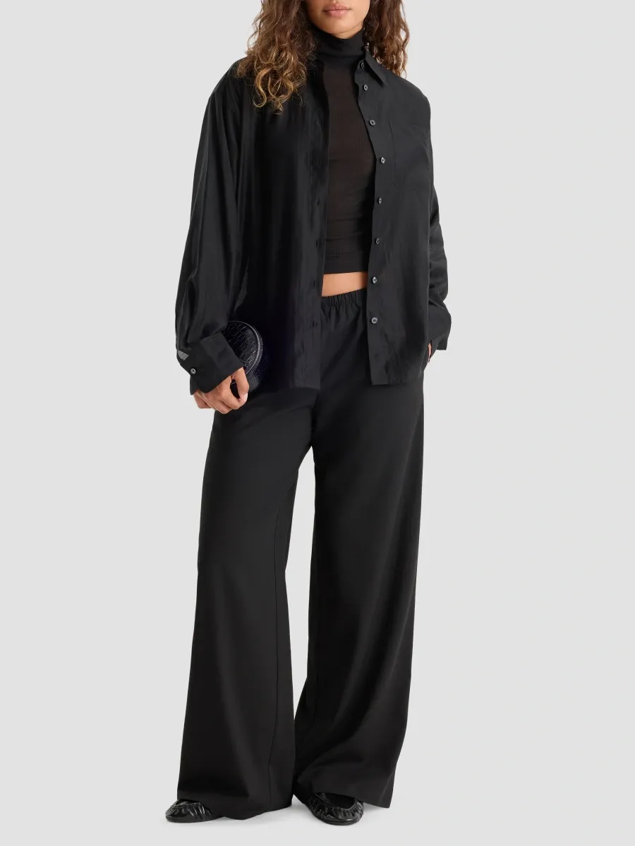 GOOD AMERICAN Women's The Sheer Rib-Knit Turtleneck Sweater | Thumbnail 2 GOOD AMERICAN Women's The Sheer Rib-Knit Turtleneck Sweater | Thumbnail 2
